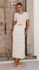 Maisie Maxi Skirt - Cream