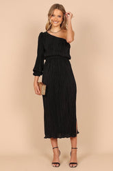 Petal and Pup Women's Pontee One Shoulder Pleated Midi Dress