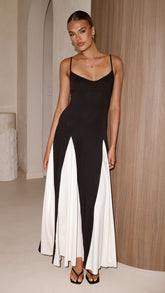 Darcie Maxi Dress - Black / Nude