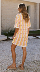 Izzi Knit Mini Dress - Sunset