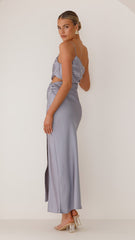 Nyla Maxi Dress - Steel Blue