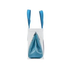 GroceryBags Creative imitation platinum bag printed woven bag cobalt blue fitness leisure bag