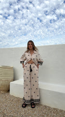 Deni Pants - Beige/Black