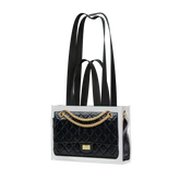 GroceryBags Creative Faux Platinum Bag Printed Woven Bag Cobalt Black Small Gym Leisure Bag