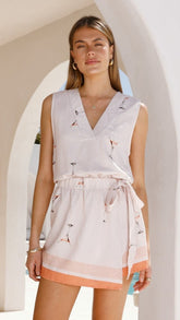 Kamela Playsuit - Peach Martini