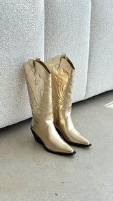 Everlyn Boots - Gold Metallic