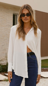 Juliana Button Up Shirt - White