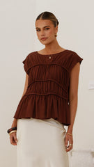 Evelyn Top - Chocolate