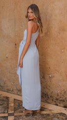 Clara One Shoulder Maxi Dress - Blue