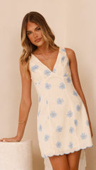 Selenia Mini Dress - Blue Bloom