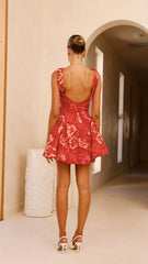 Canika Mini Dress - Red Floral