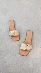 Xabi Slides - Natural Raffia
