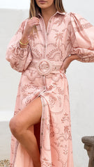 Xander Long Sleeve Maxi Dress - Blush