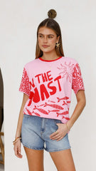 Florrie Tee - Pink/Red Tide