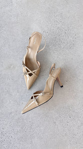 Faith Heel - Chai Crinkle Patent