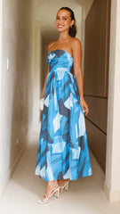 Tessah Maxi Dress - Blue Print