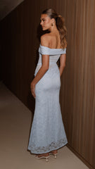Tiarna Off The Shoulder Maxi Dress - Blue