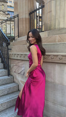 Victoria Maxi Dress - Wine
