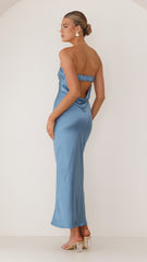 Gisele Maxi Dress - Steel Blue
