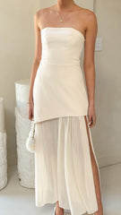 Fenella Asymmetrical Maxi Dress - Butter