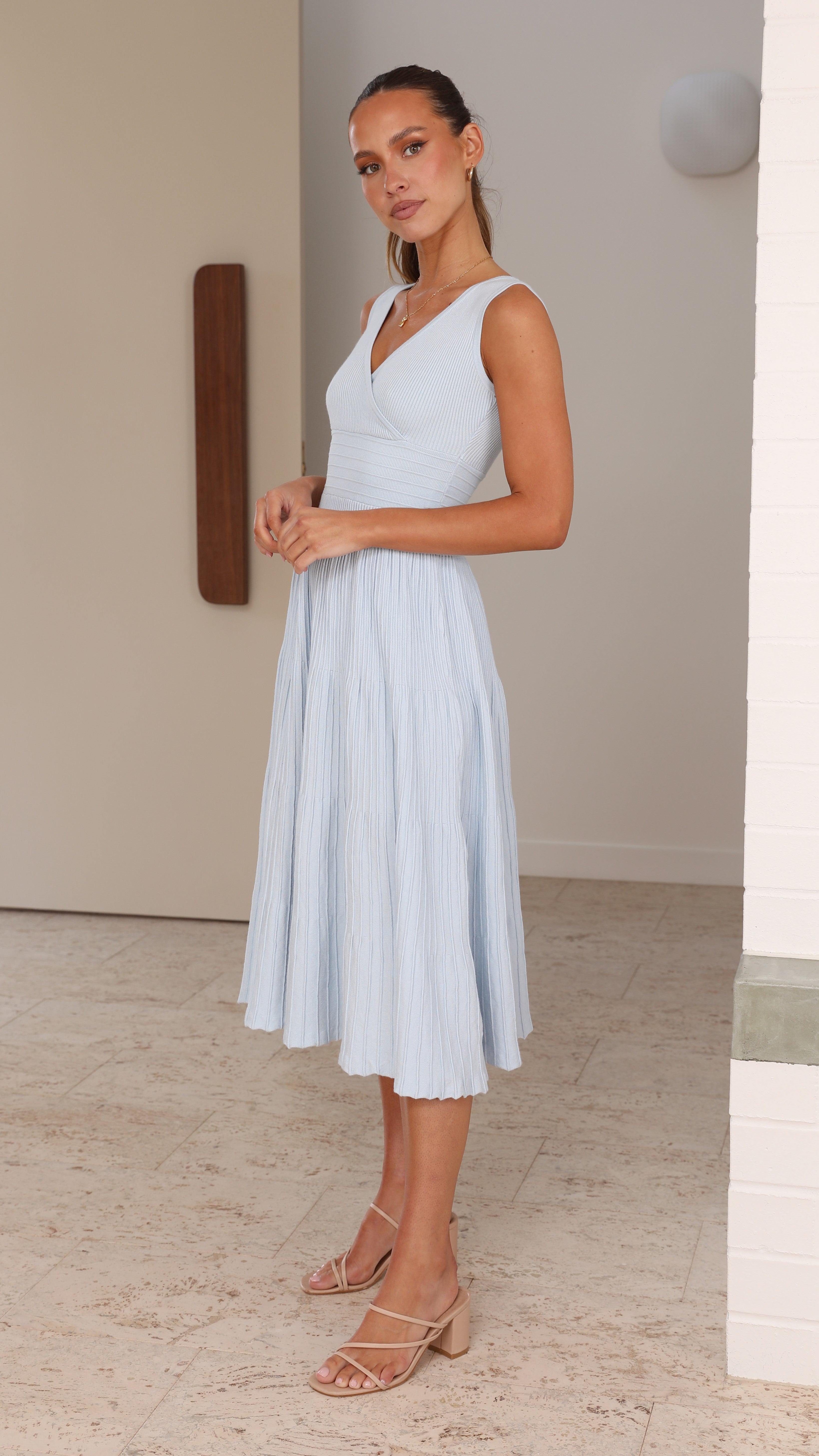 Jayde Knit Dress - Light Blue