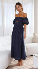 Claira Midi Dress - Navy