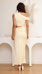 Ruby Asymmetrical Maxi Dress - Yellow