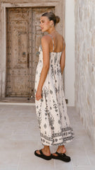 Samara Maxi Dress - Cream/Black