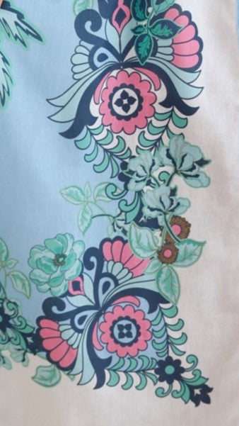 Dali Mini Dress - Island Bloom Blue