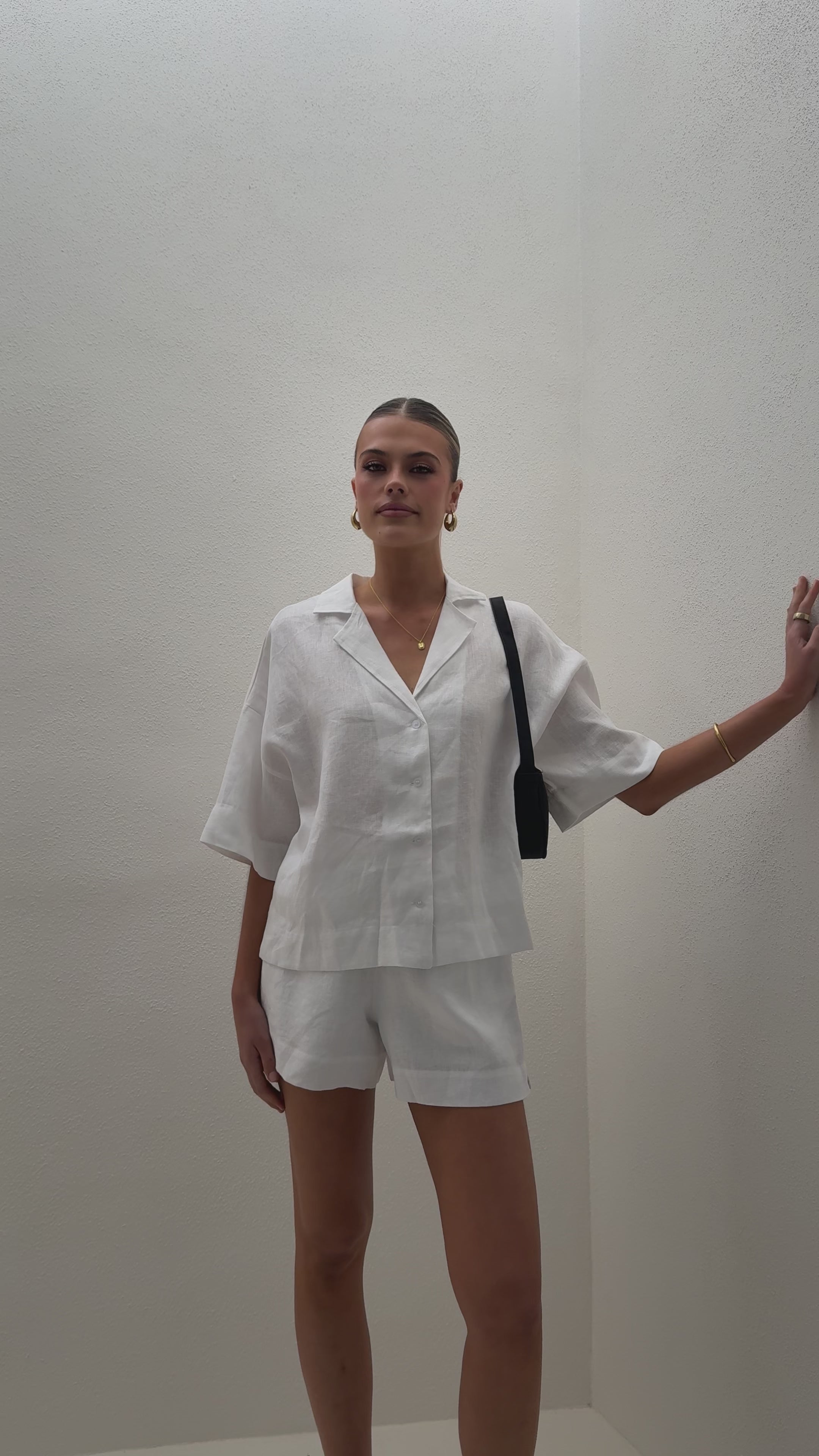 Luna Button Up Shirt - White