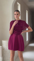 Zahni Mini Dress - Wine