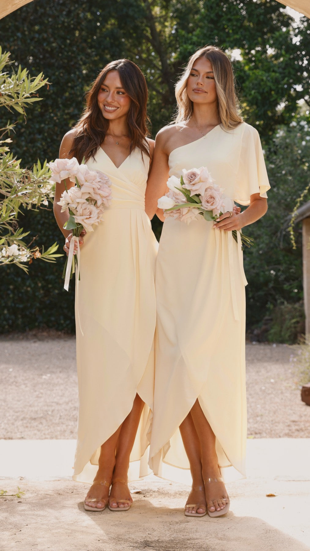 Pamela V Neck Maxi Dress - Yellow