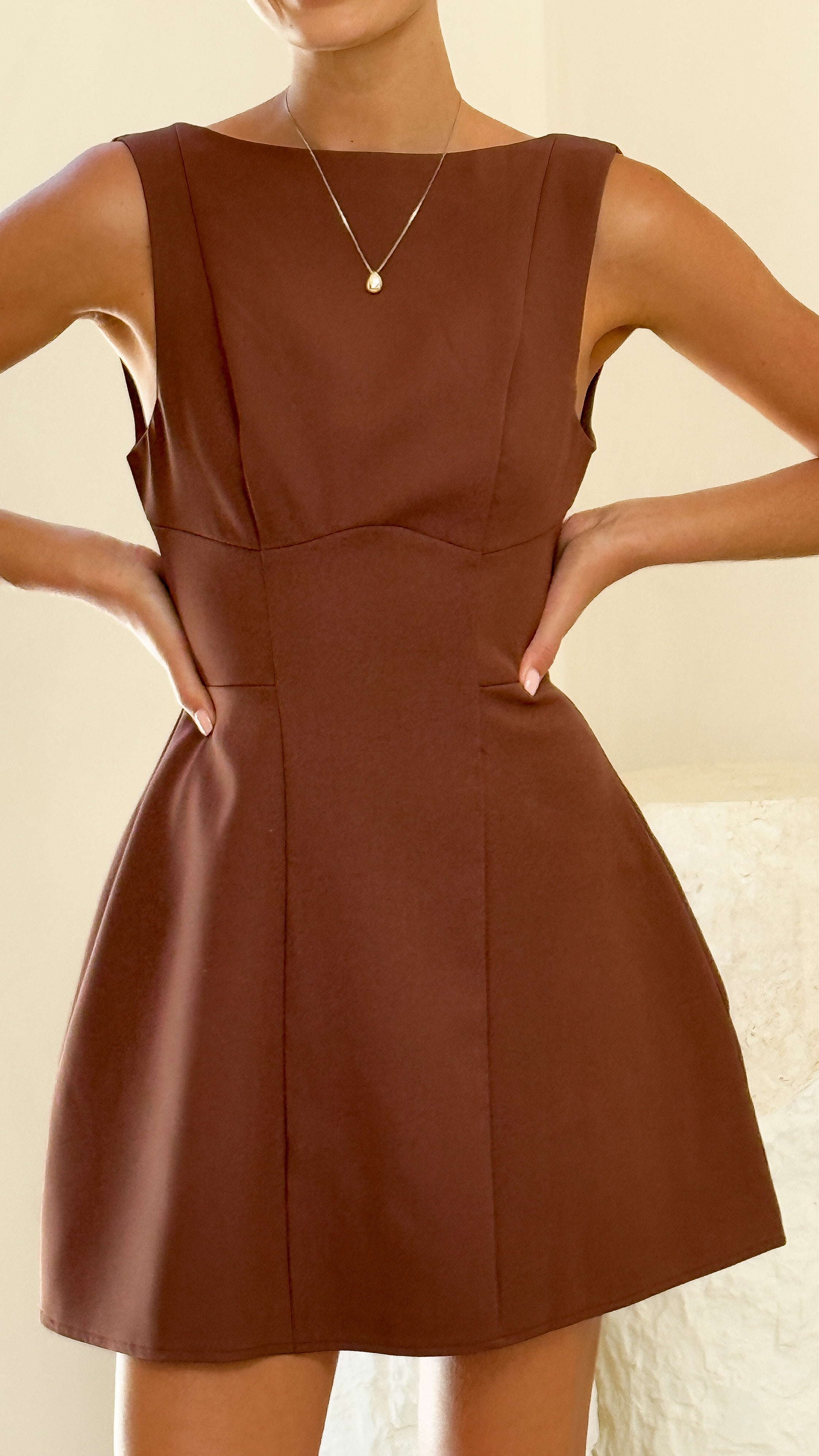 Rafiki Mini Dress - Chocolate
