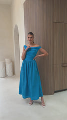 Immy Midi Dress - Blue