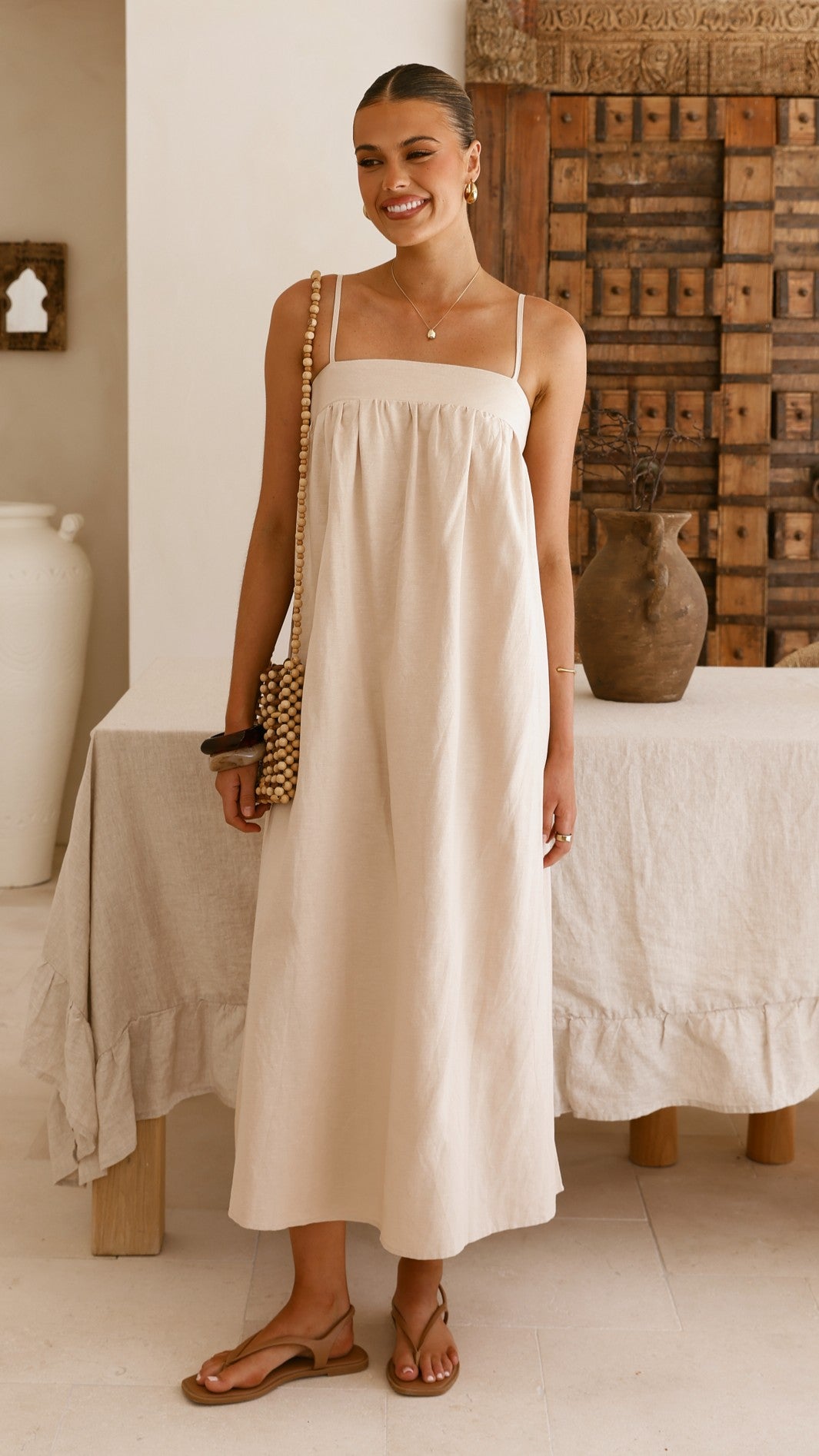 Gracia Maxi Dress - Beige