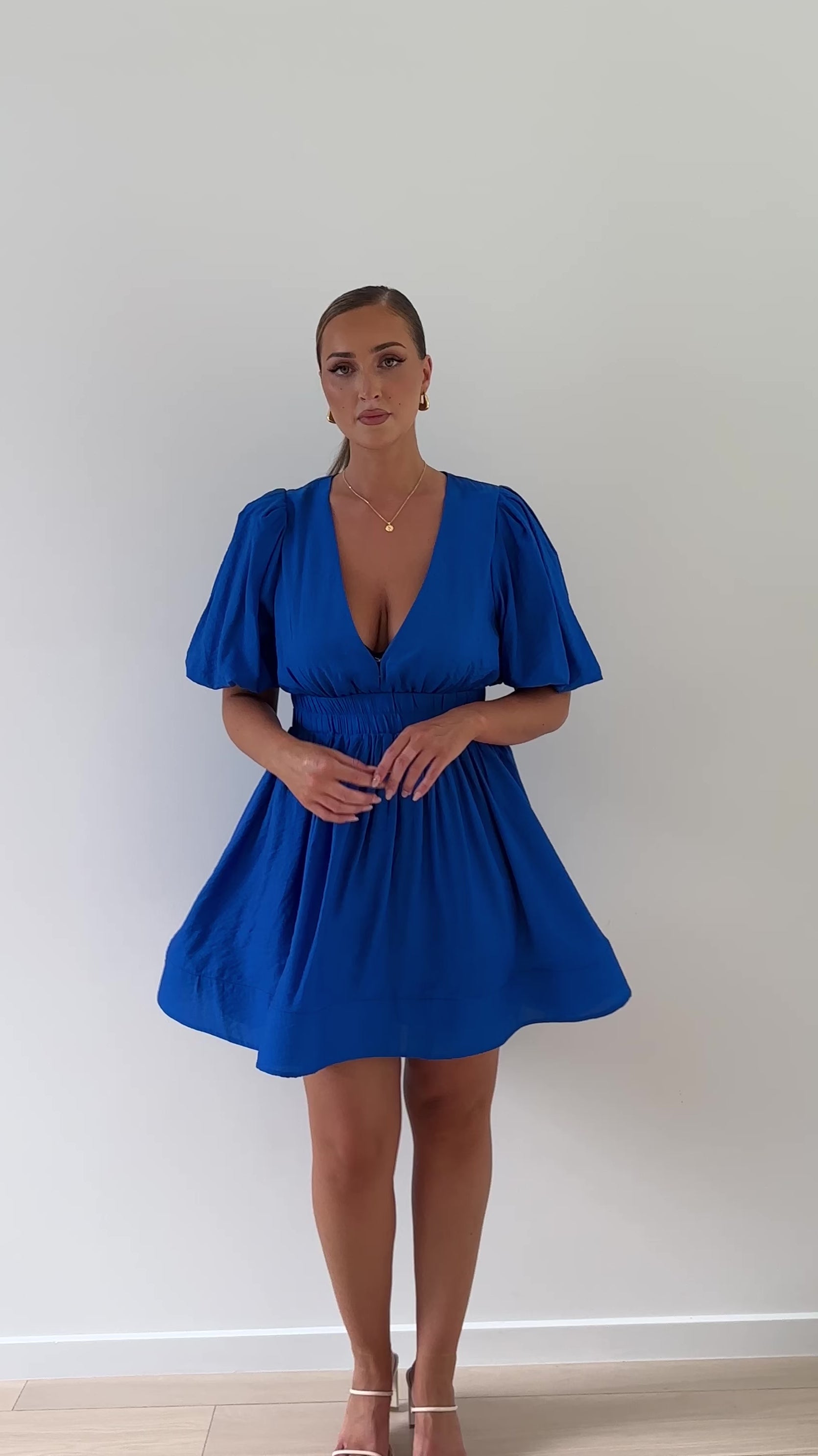 Erin Mini Dress - Royal Blue