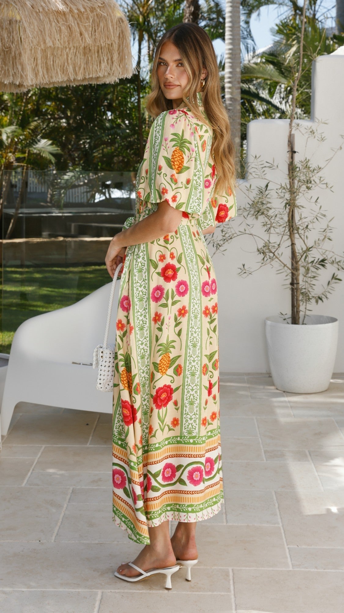 Artia Puff Sleeve Maxi Dress - Sunkissed Print
