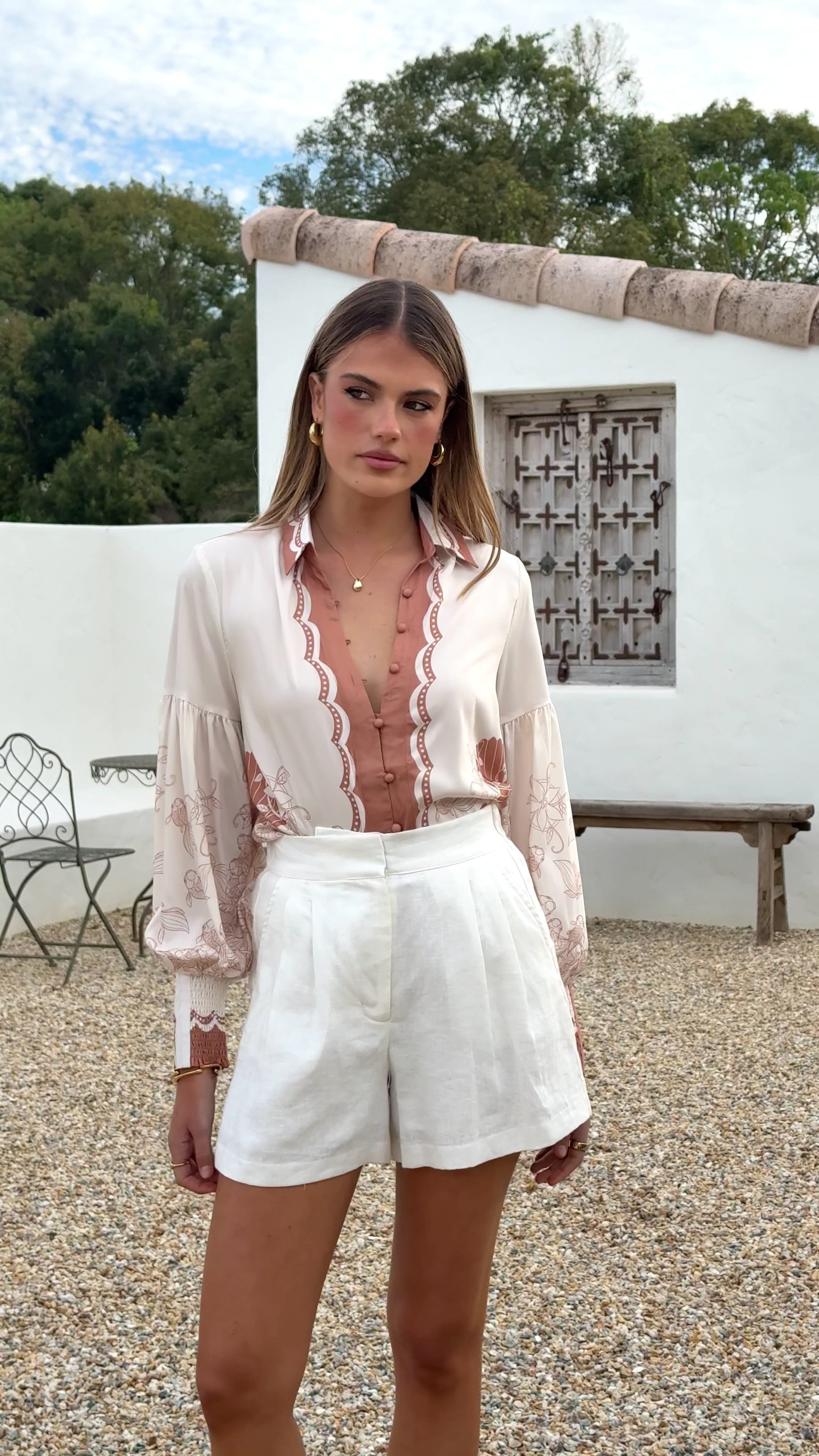 Dakota Long Sleeve Blouse - Siena