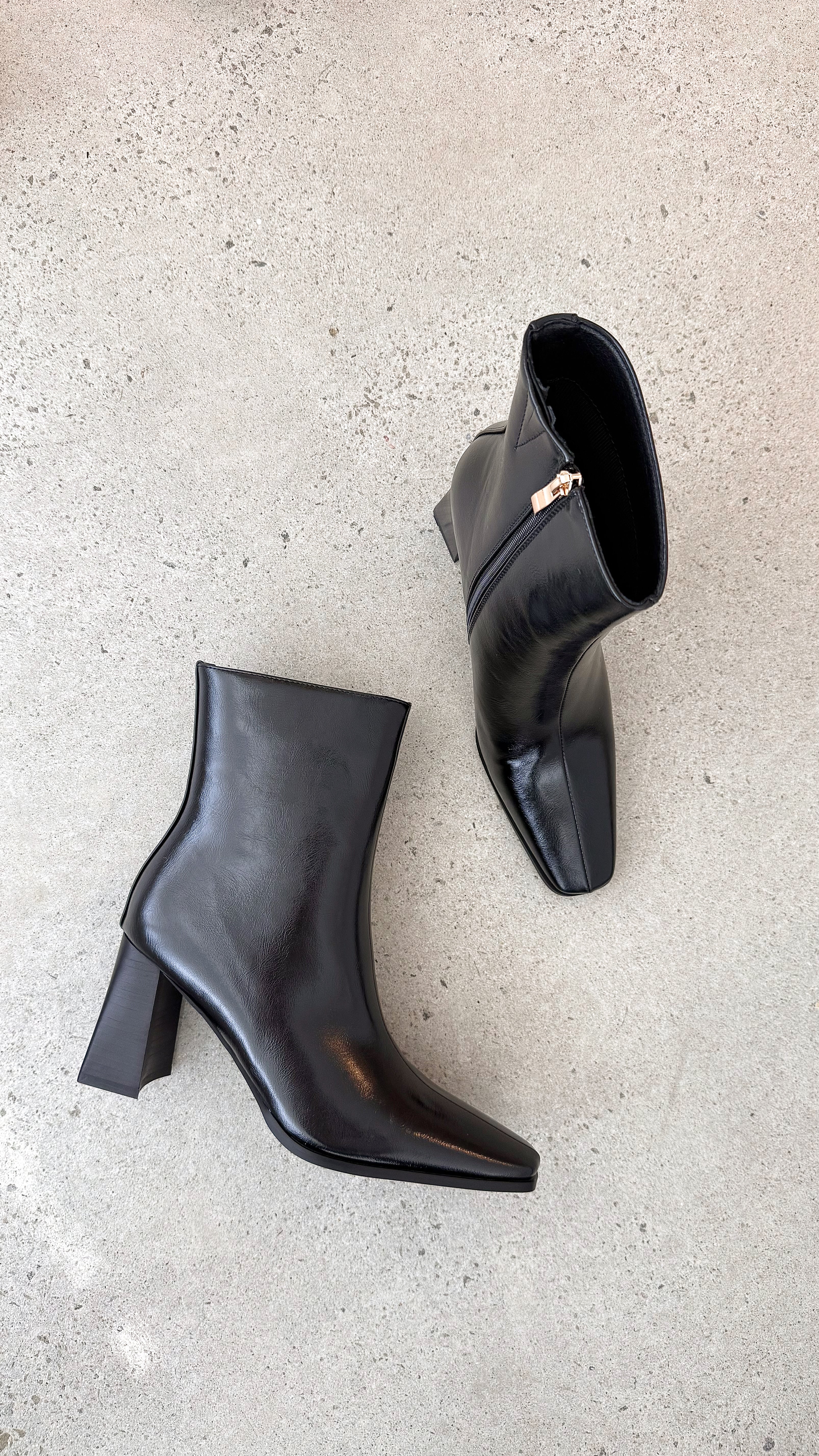 Wez Boots - Black Shine