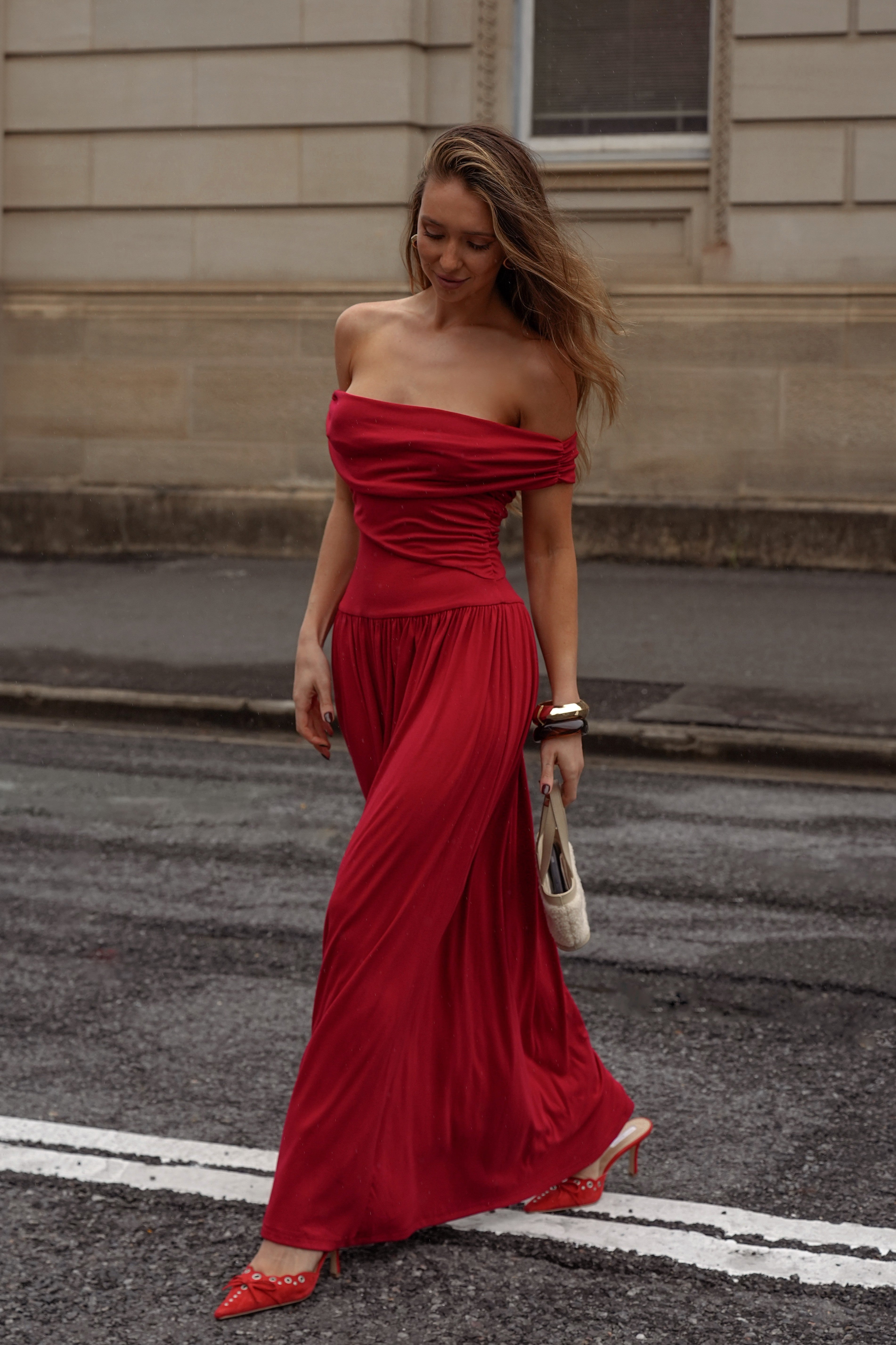 Manalla Maxi Dress - Cherry