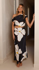 Nicole Maxi Skirt - Fiore Bianco