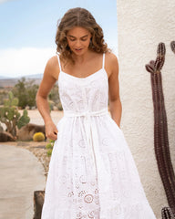 Addyson Dress In Fresh White Eyelet
