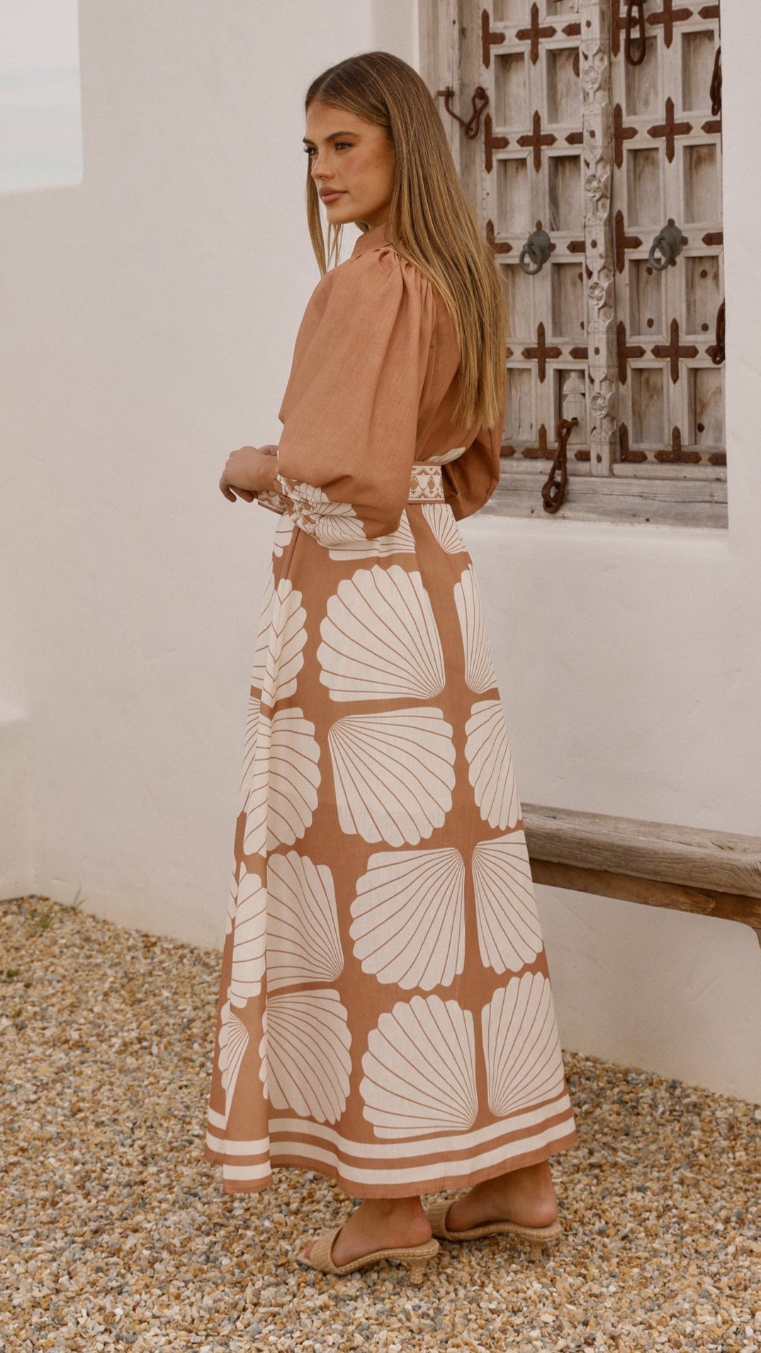 Cheyenne Long Sleeve Maxi Dress - Siena