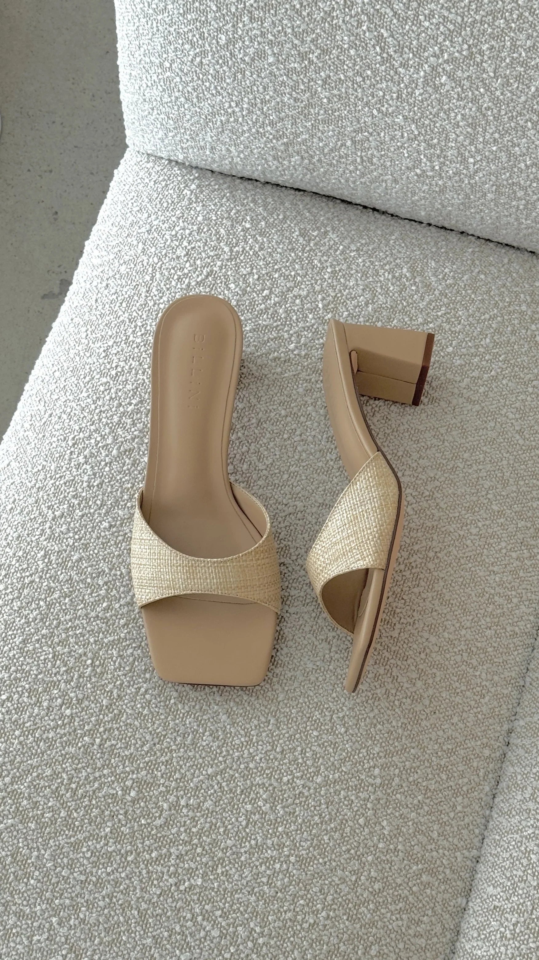 Freda Heel - Natural Raffia