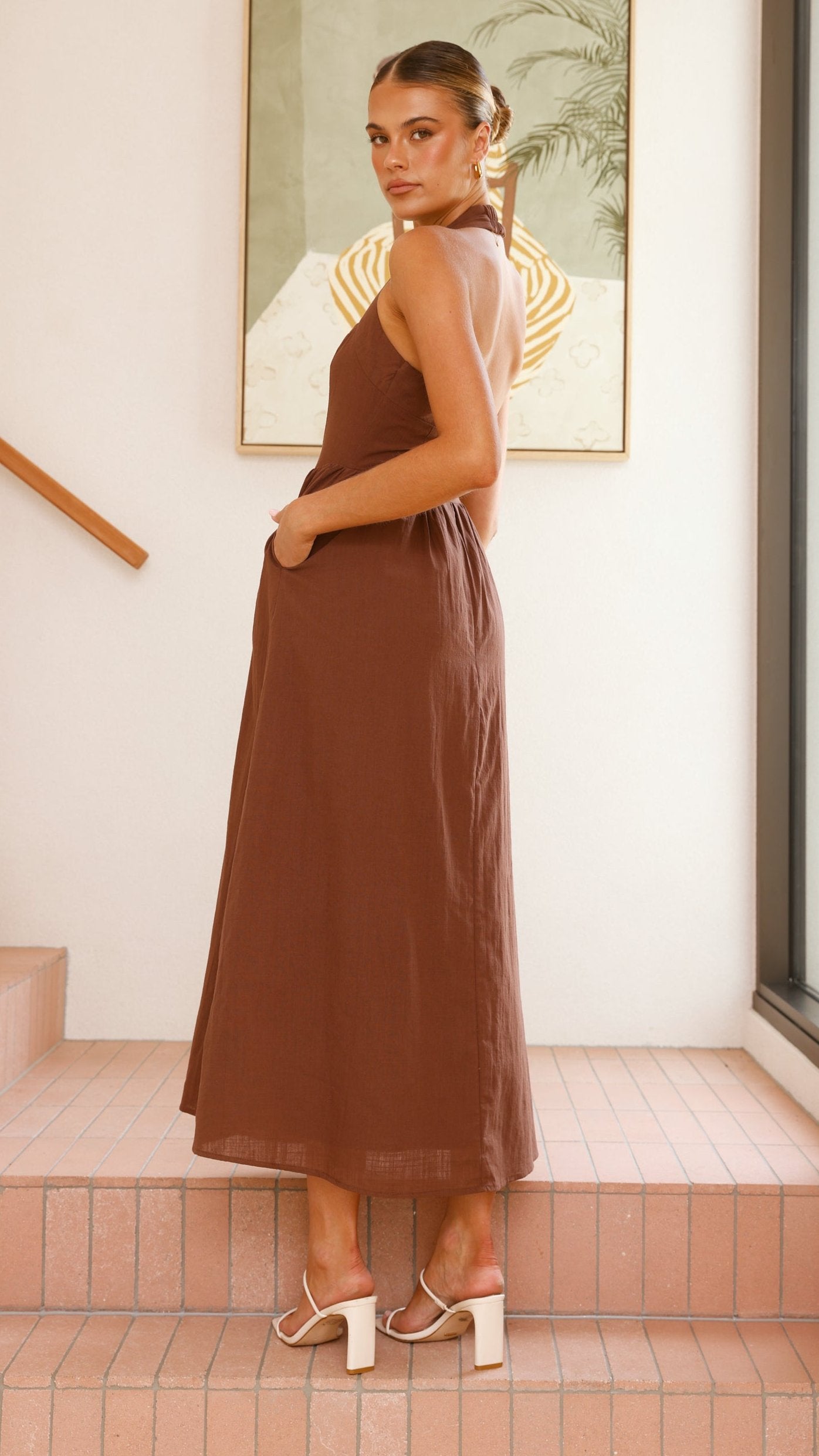 Caden Maxi Dress - Chocolate