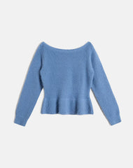 Mizuki Top in Knit Dusty Blue
