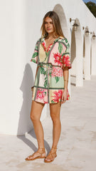 Tarika Mini Dress - Tropical Bloom