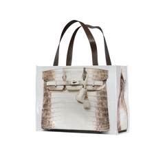 Grocery Bags Creative Parody Platinum Bag Print Woven Bag Fire Over The Net Birkin Fitness Casual Bag