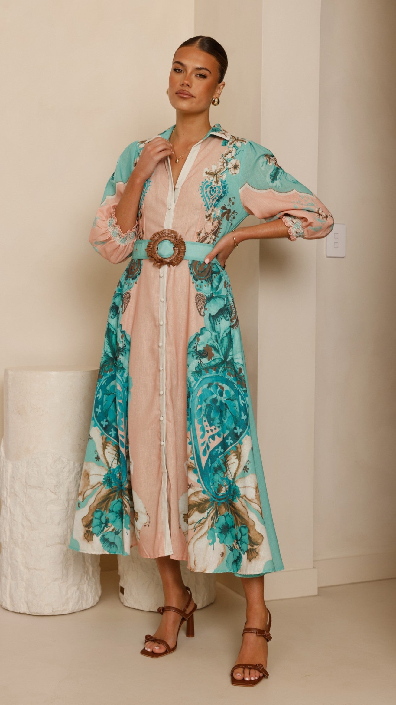 Macy Midi Dress - Willow Print