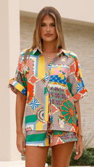 Freya Shorts - Dazzle Print